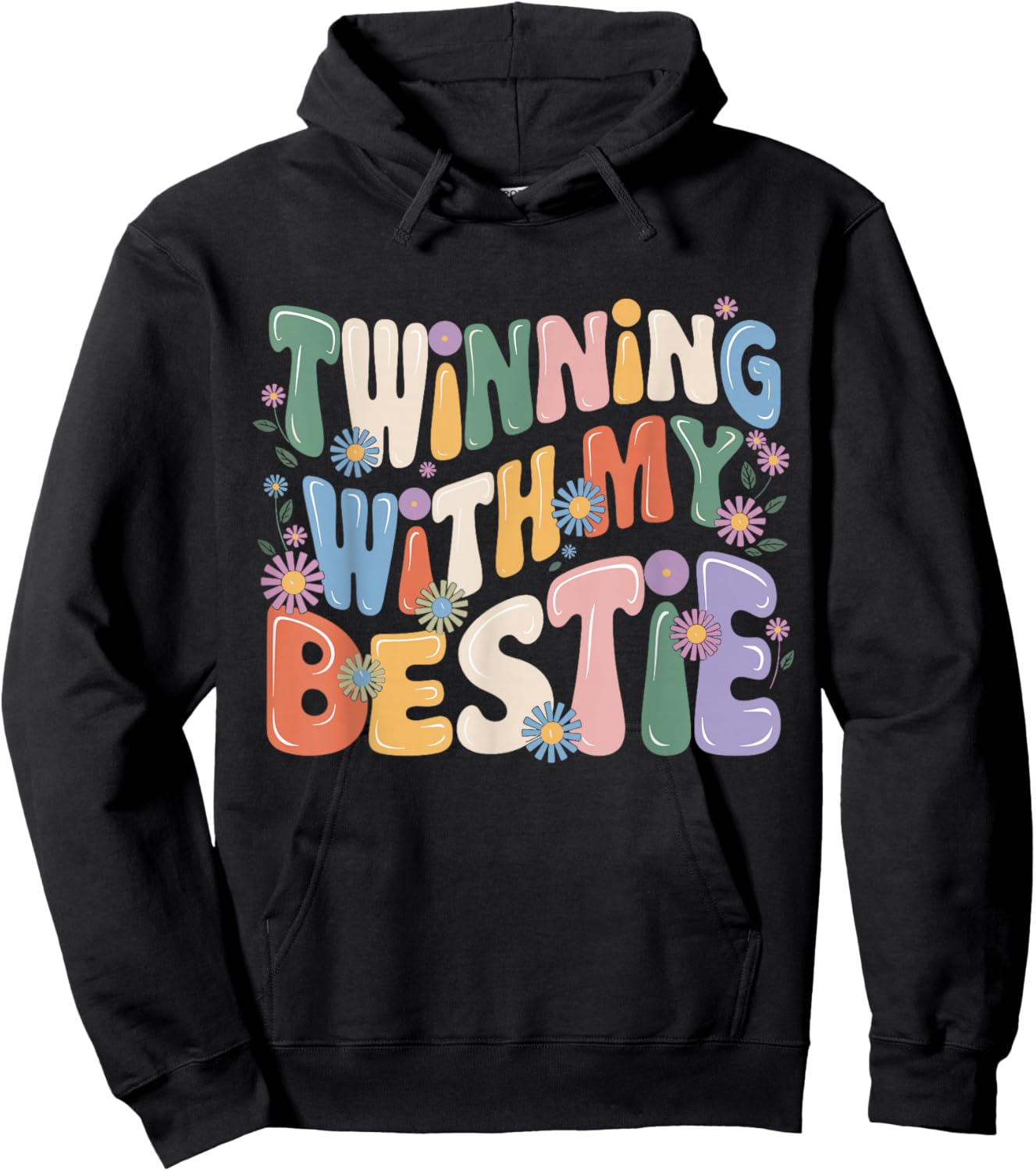 Friends Twinning With My Bestie Spirit Week Girls Hoodie - Hoodie | Black