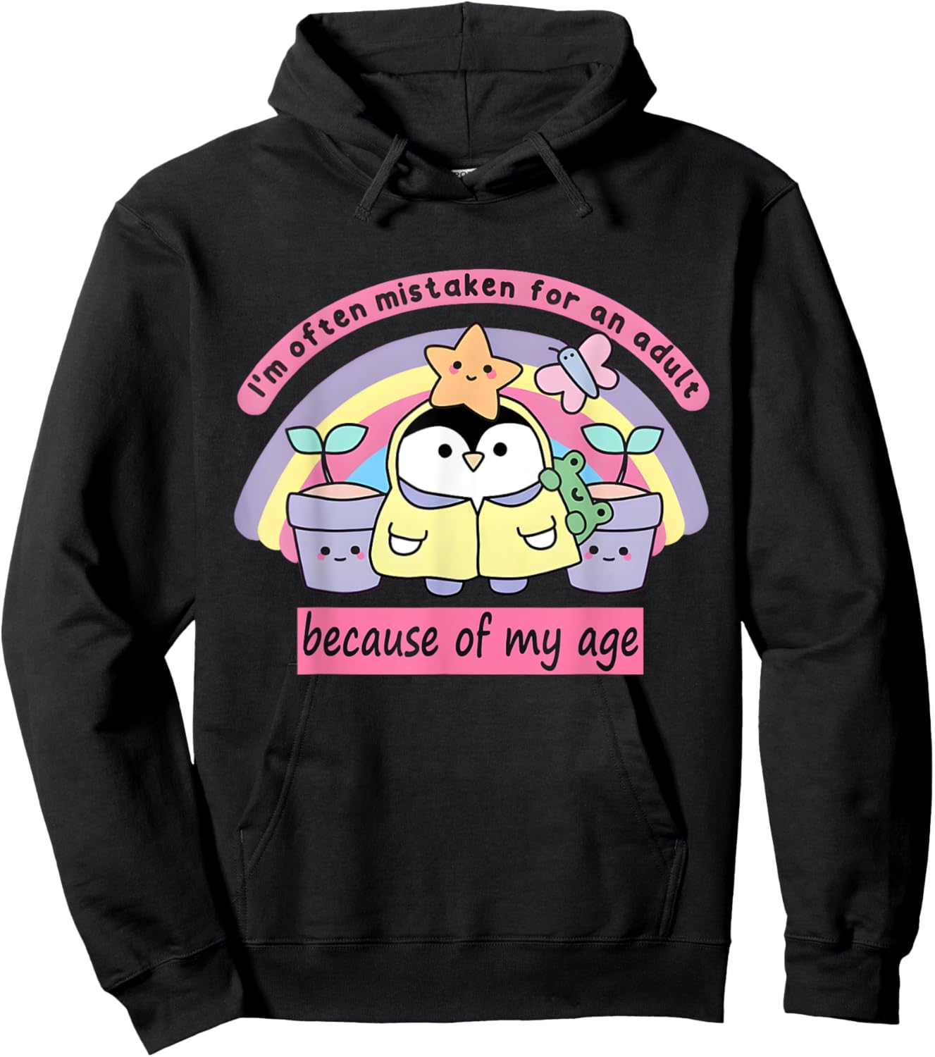 I'm Often Mistaken For An Adult Because Of My Age Peguin Hoodie - Hoodie | Black