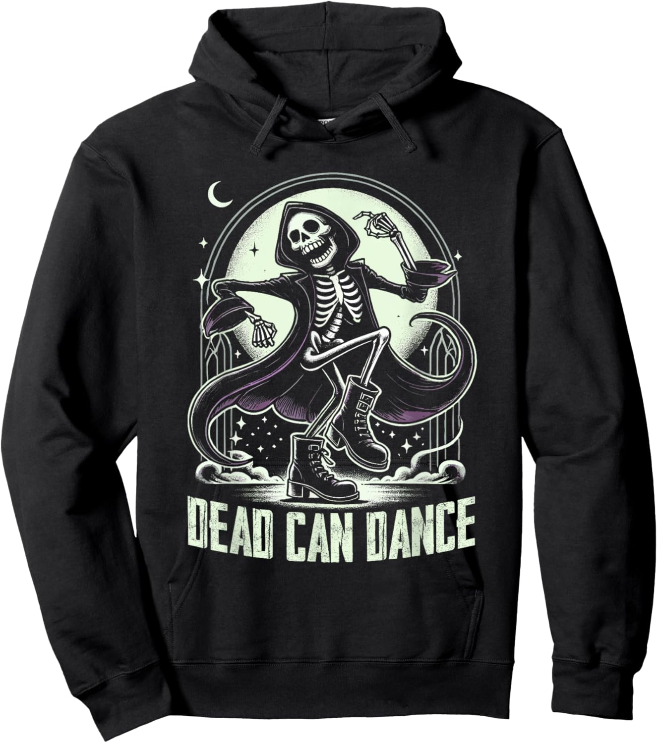 Dark Humor Sayings Dead Can Dance for Gothic Enthusiasts Hoodie - Hoodie | Black