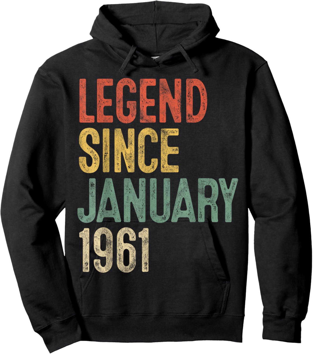 Legend January 1961 65th Birthday Men Women 65 Year Old Hoodie - Hoodie | Black