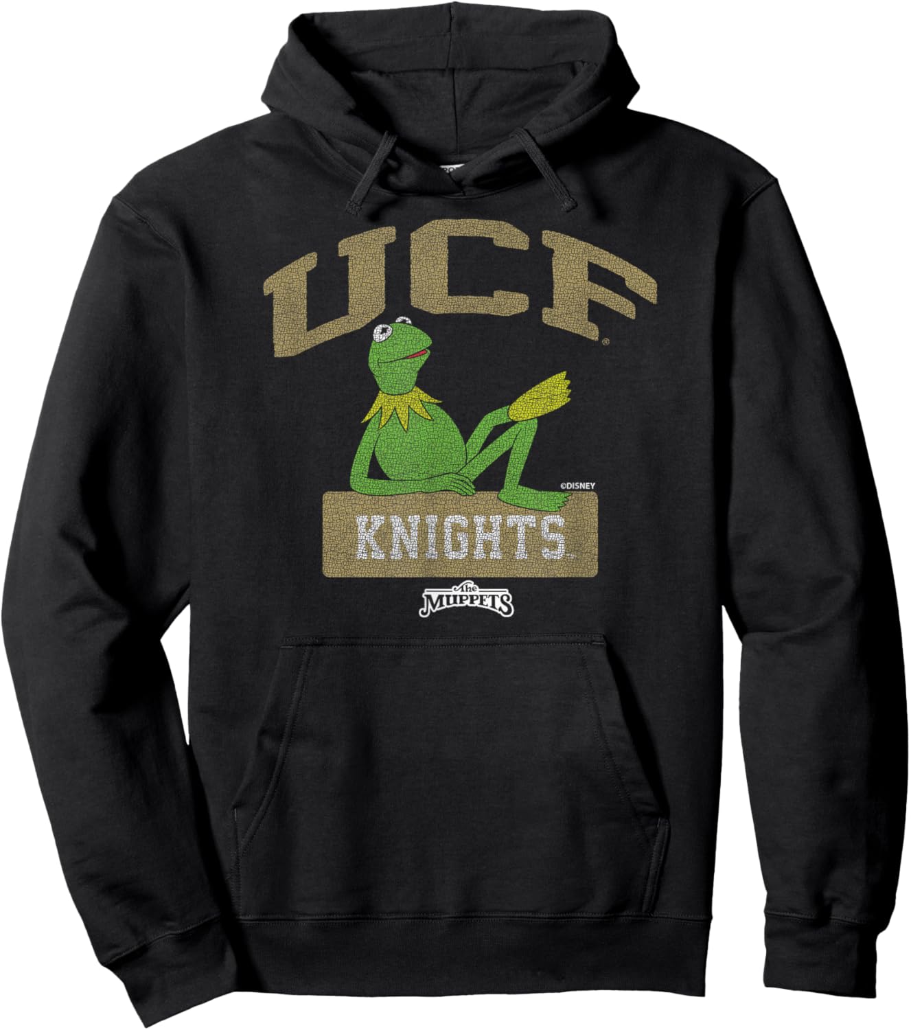 Central Florida Golden Knights Muppets Kermit Black Hoodie - Hoodie | Black