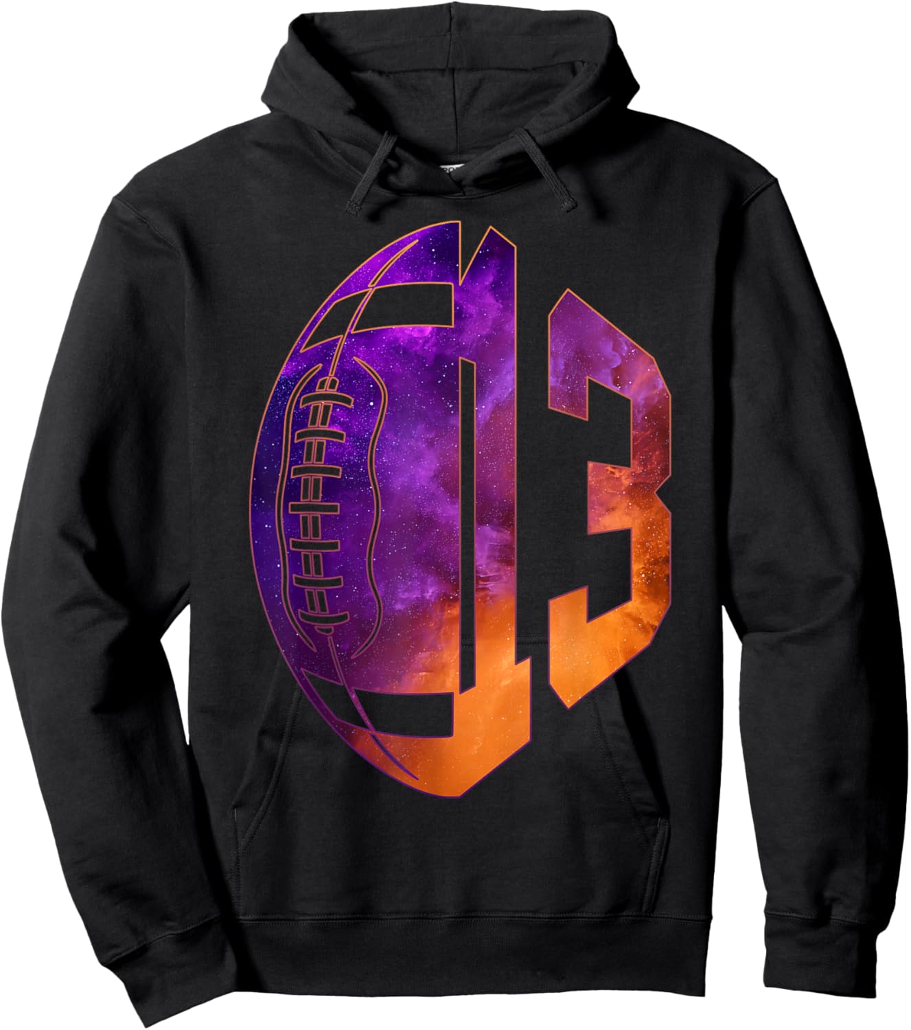 Number 13 Years Football 13TH Birthday Hoodie - Hoodie | Black