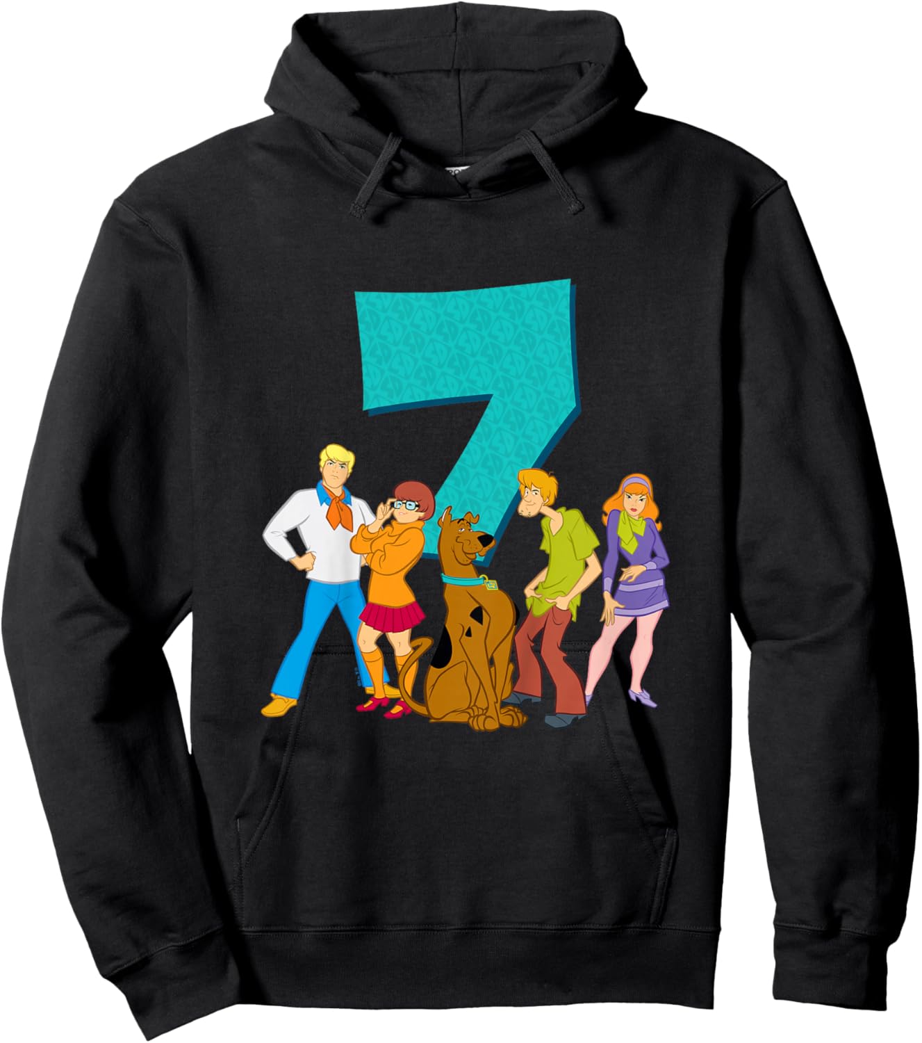 Kids Scooby-Doo 7th Birthday This Meddling Kid is 7 Hoodie - Hoodie | Black