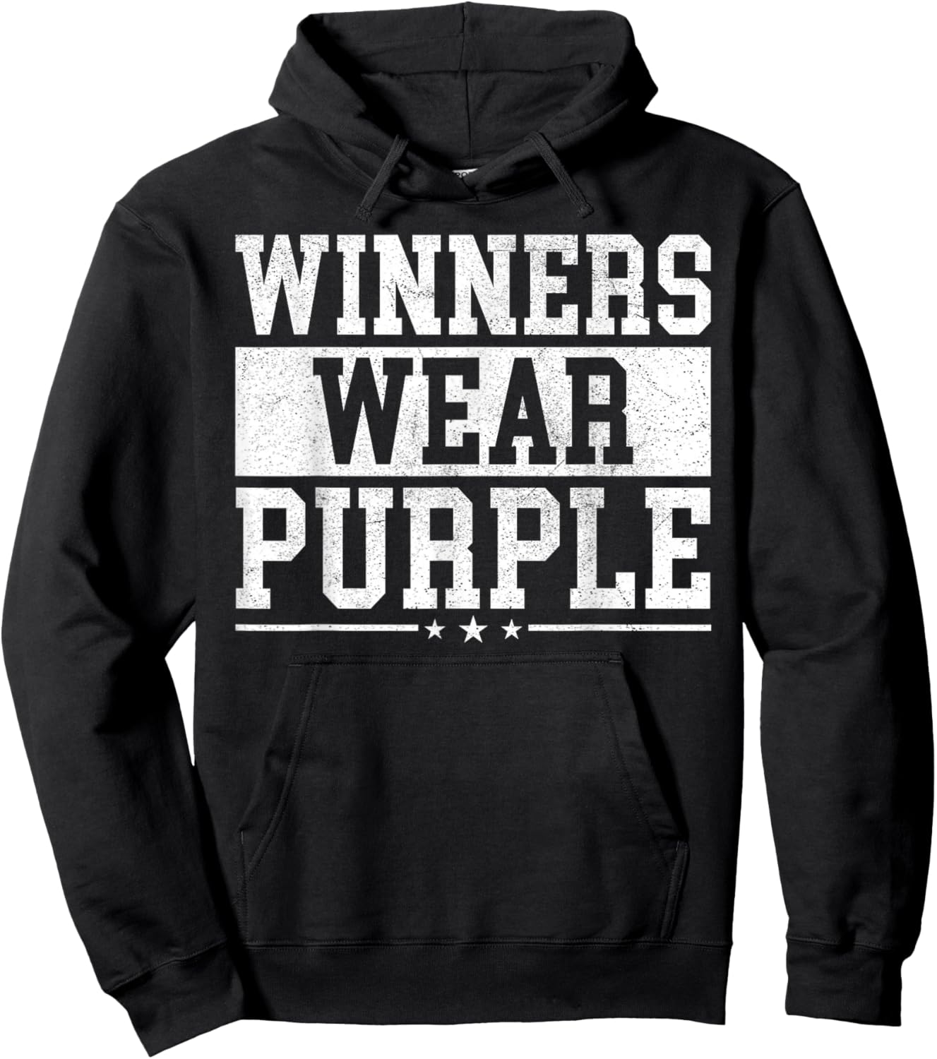 Winners Wear Purple Color War Camp Spirit Game Team Wear Hoodie - Hoodie | Black