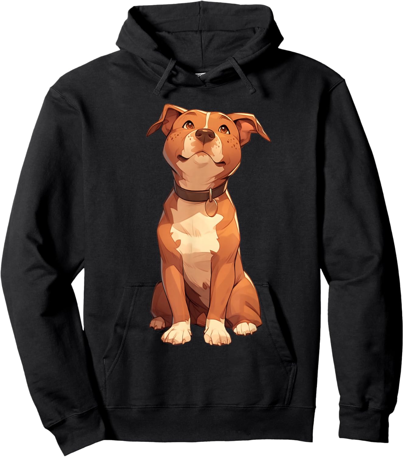 Pitbull Cartoon Dog Lover Pitty Puppy Owner Walker Trainer Men Women Girls Kids Hoodie - Hoodie | Black