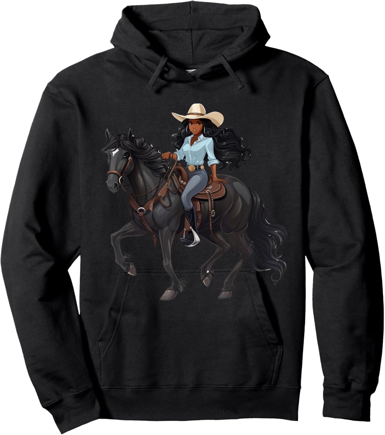 Howdy Black Cowgirls African American Texas Melanin Woman Hoodie - Hoodie | Black