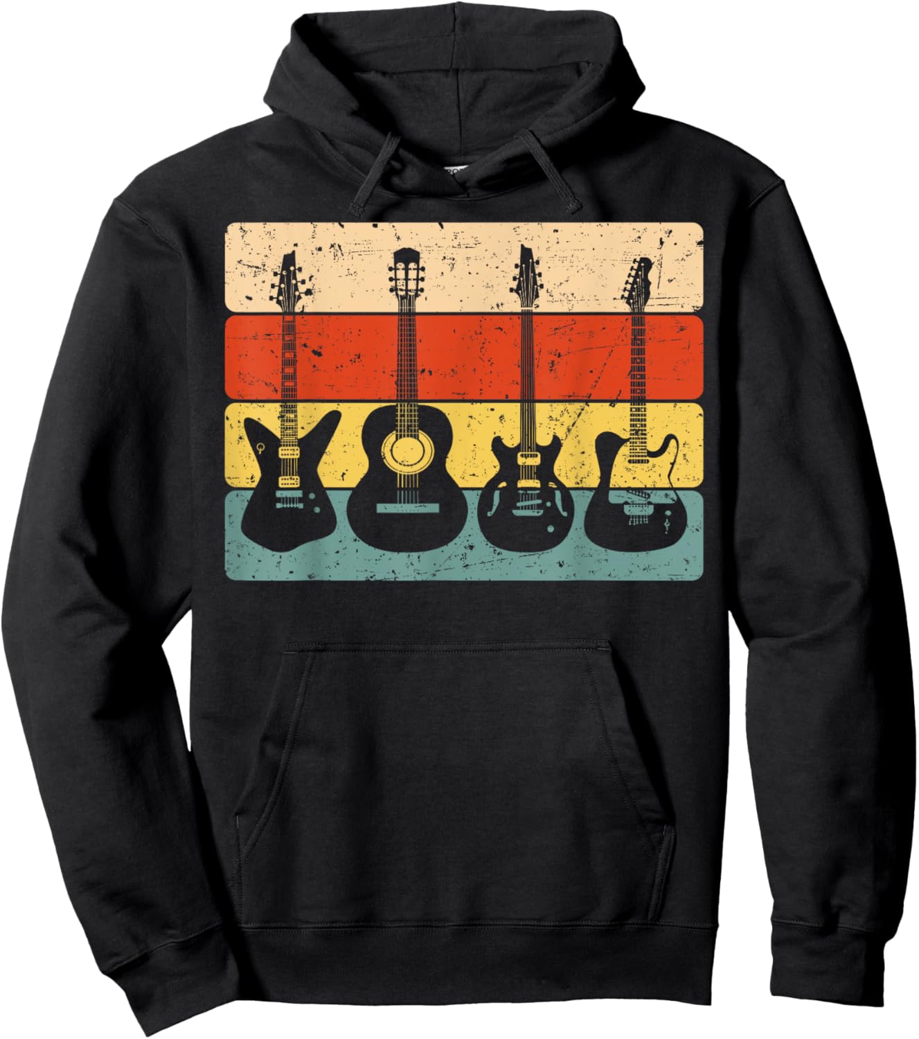 Cool Guitar Design Women Guitarist Guitar Player Hoodie - Hoodie | Black