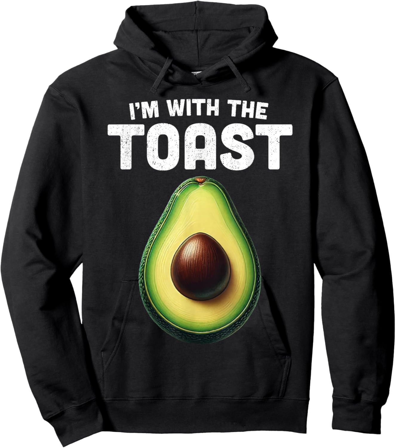 Im With Toast Shirt Avocado Matching Funny Halloween Costume Hoodie - Hoodie | Black