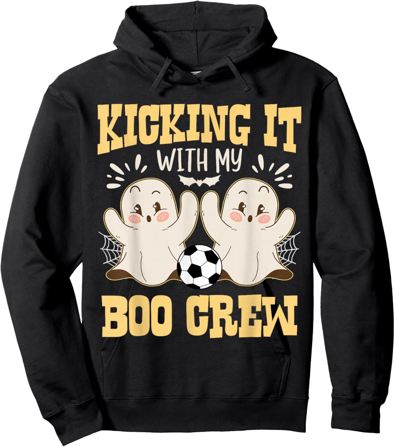 Kicking It With My Boo Crew Halloween Soccer Hoodie - Hoodie | Black