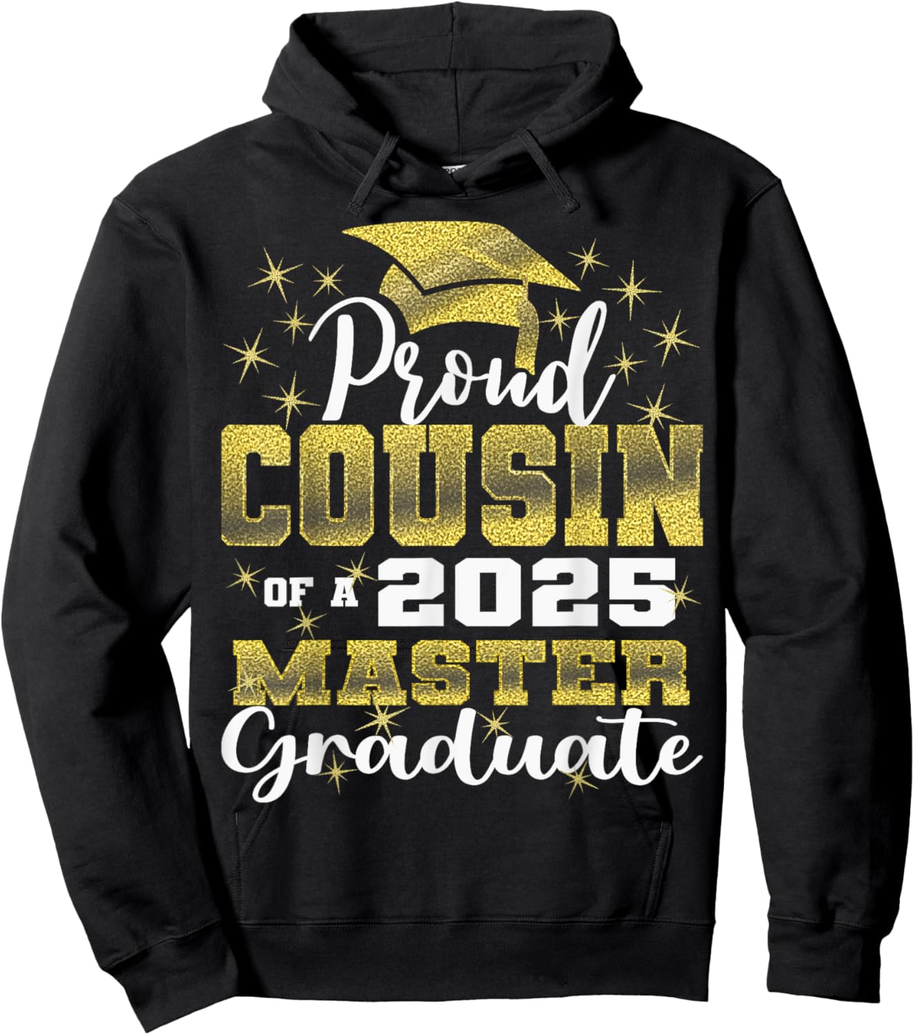 Proud Cousin of 2025 Class Master Graduate Family Grad 23 Hoodie - Hoodie | Black