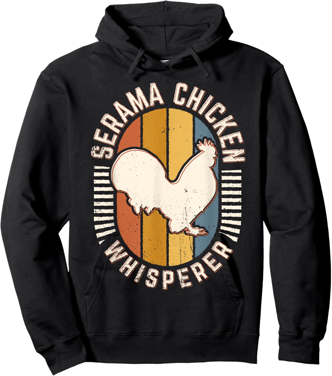 Serama Chicken Whisperer Vintage Classic Retro Animal Love Hoodie - Hoodie | Black