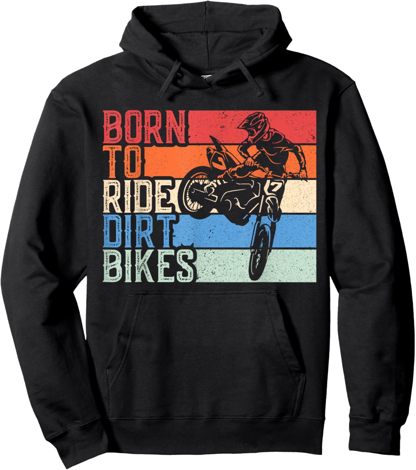 Rider Dirt Bike racing Boys Girls Motocross Dirt Bike Gift Hoodie - Hoodie | Black