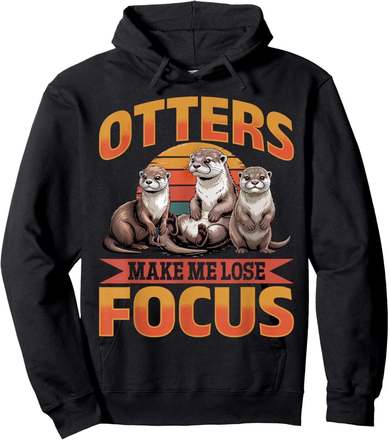 Funny Otter Hoodie - Hoodie | Black