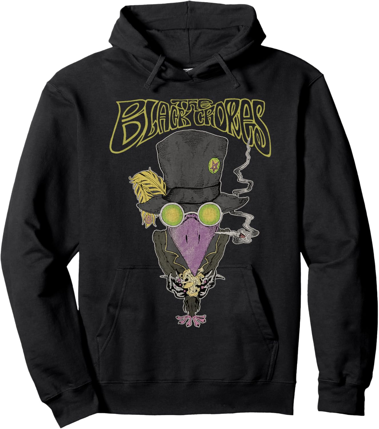 Official The Black Crowes Top Hat Crowe Hoodie - Hoodie | Black