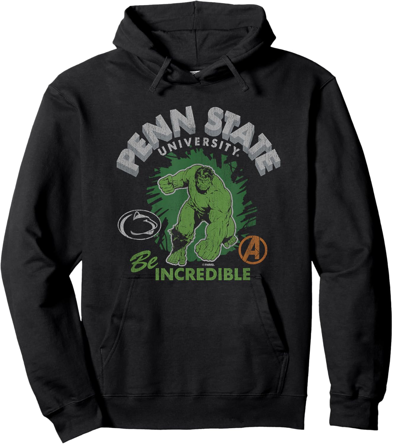 Penn State Nittany Lions Hulk Vintage Marvel Navy Hoodie - Hoodie | Black