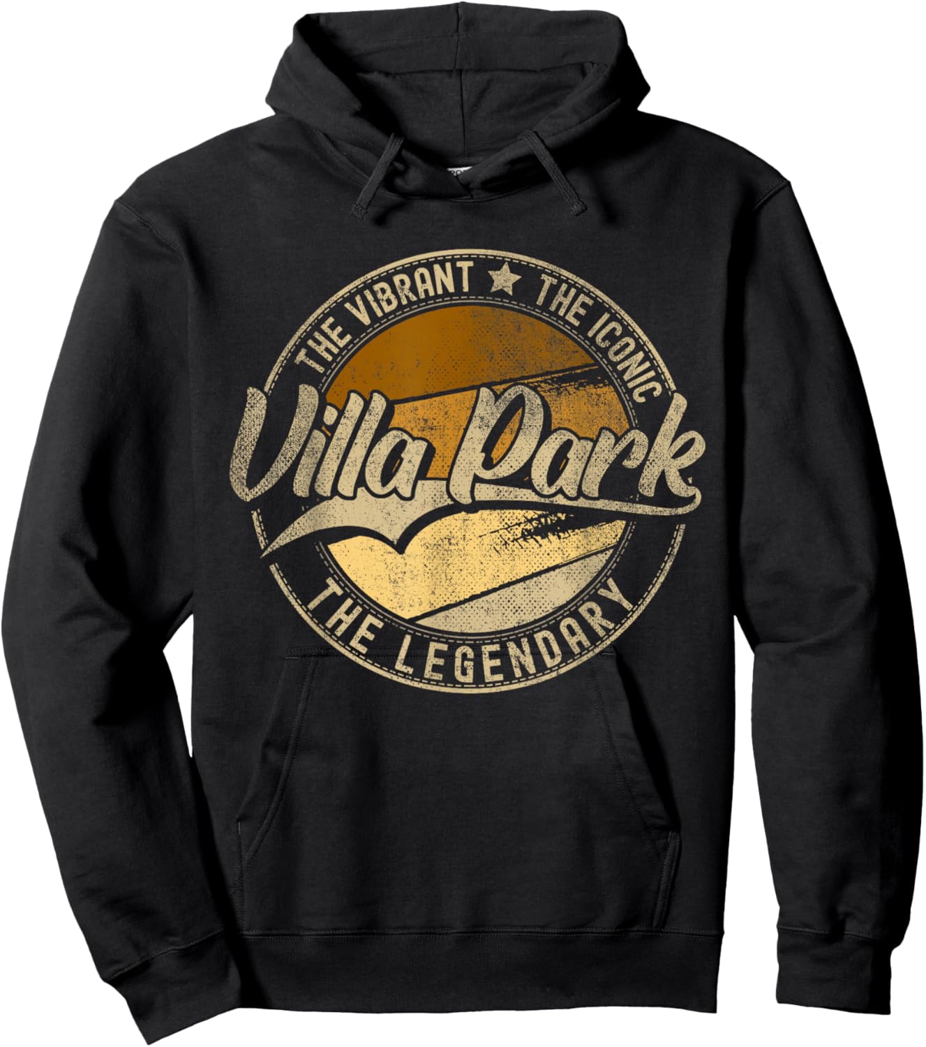 Villa Park IL | Illinois | Vintage Distressed Hoodie - Hoodie | Black