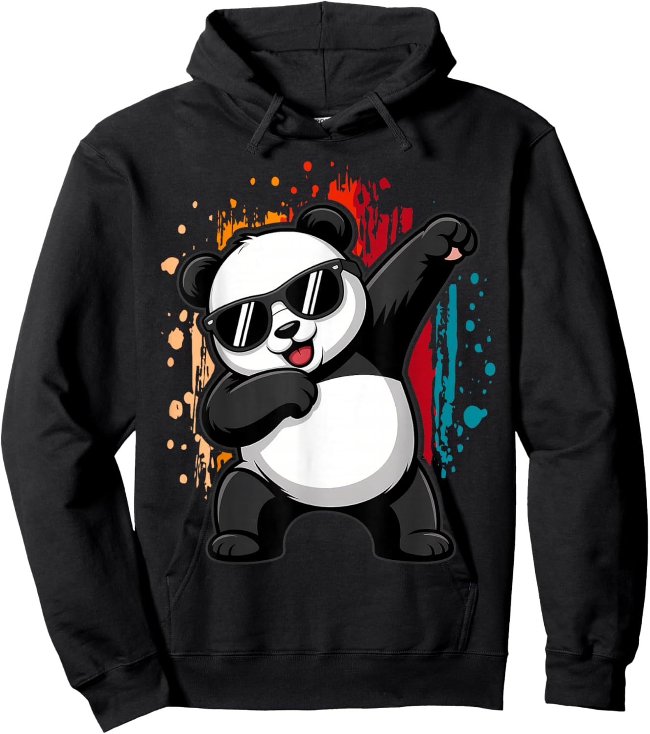 Cute Dabbing Panda Bear Outfit Boy Men Dab Zoo Animal Kids Hoodie - Hoodie | Black