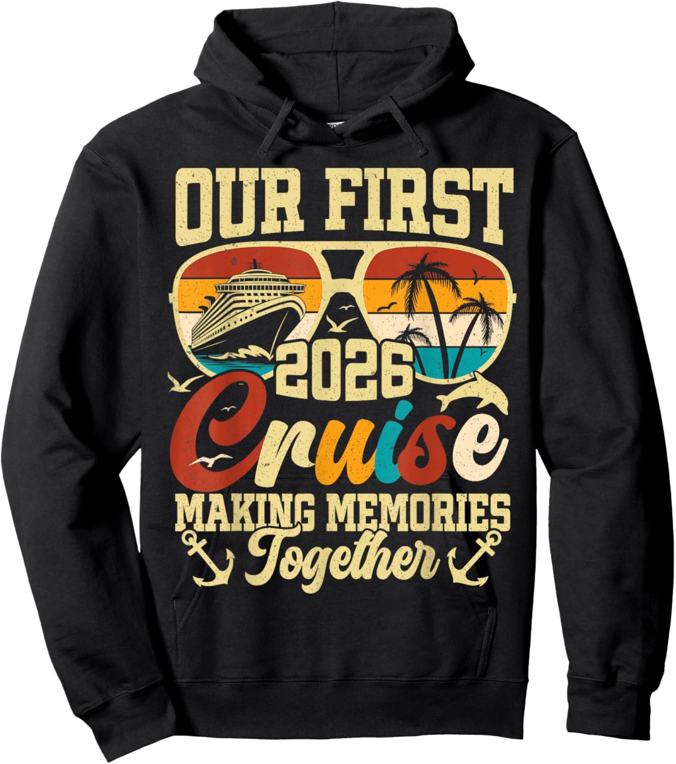 Our First Cruise 2026 Together Family Trip Matching Couples Hoodie - Hoodie | Black