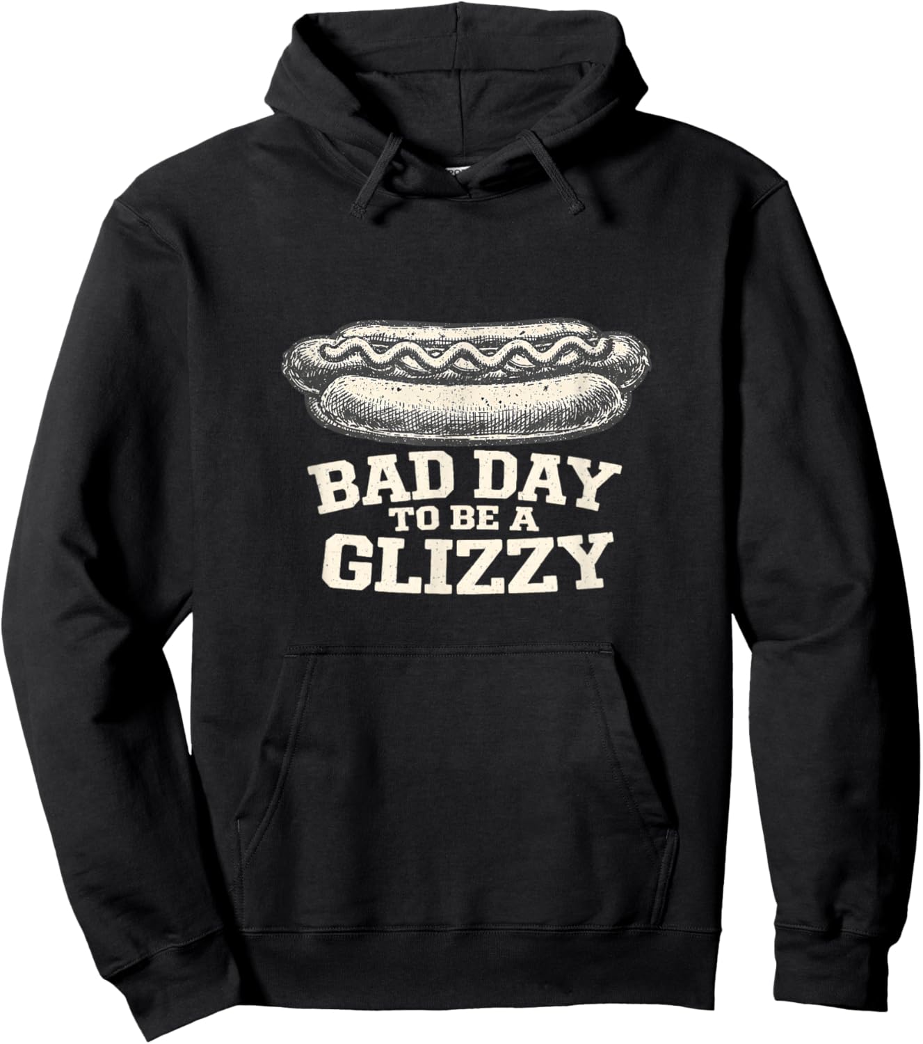 Bad Day to Be A Glizzy Funny Hot Dog July 4th USA Hoodie - Hoodie | Black