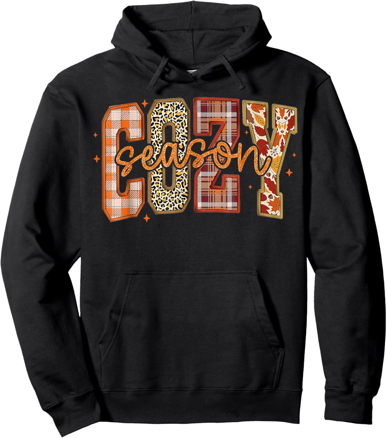 Cozy Season , Retro Fall season, Thanksgiving Hoodie - Hoodie | Black