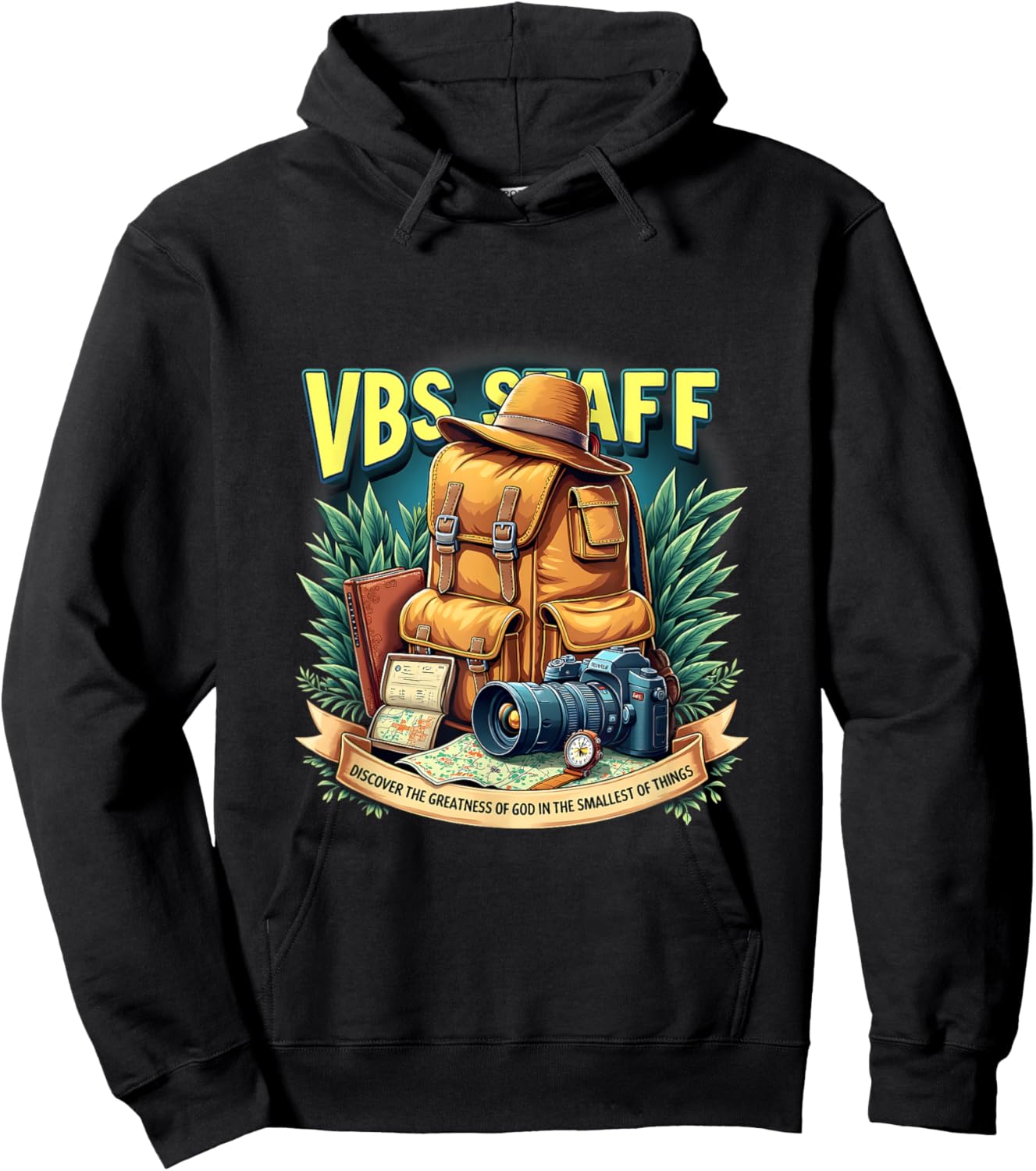 Staff Magnified Smallest Insects VBS Team VBS 2025 Adventure Hoodie - Hoodie | Black