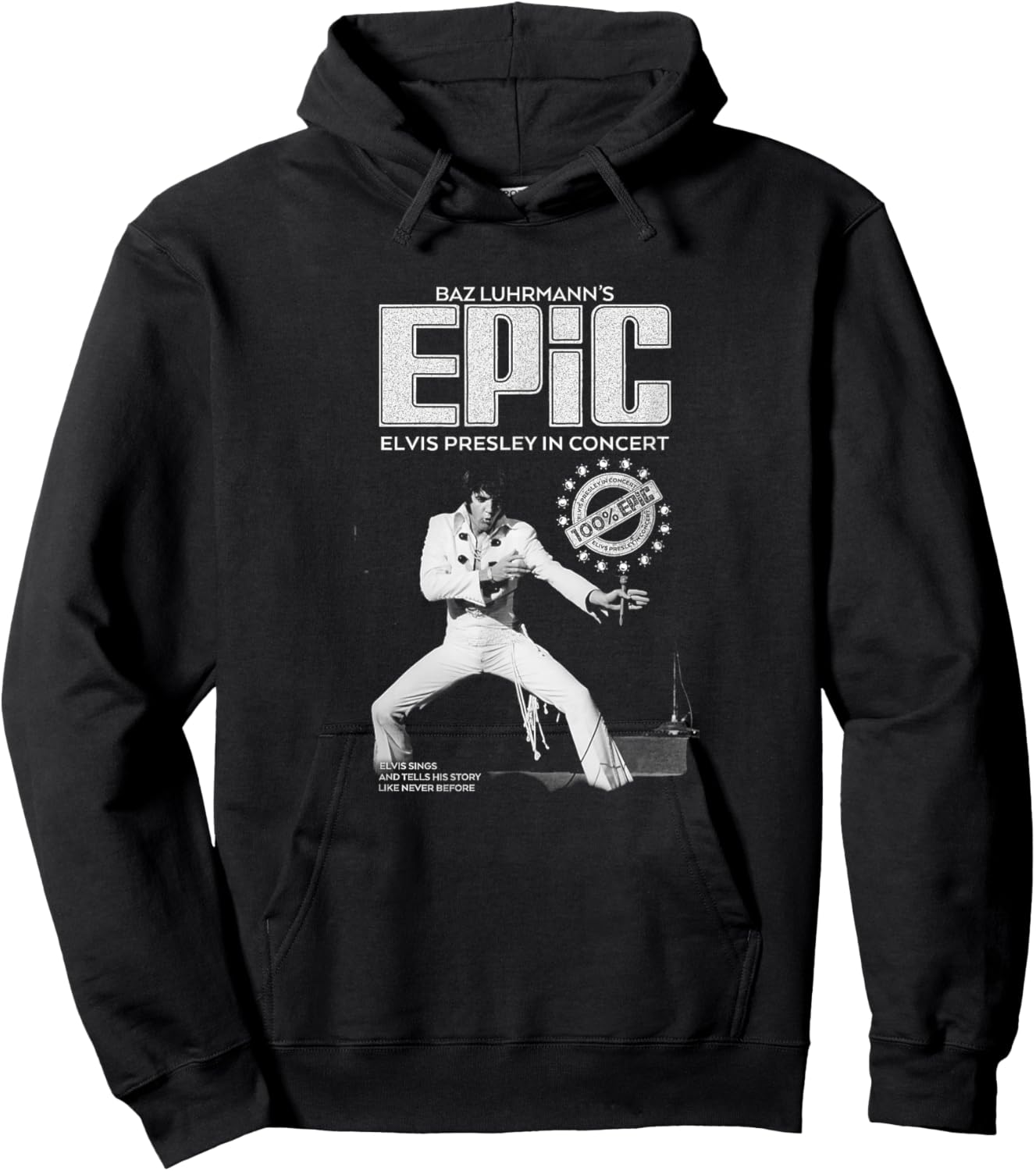 Elvis Presley Epic Overall Hoodie - Hoodie | Black