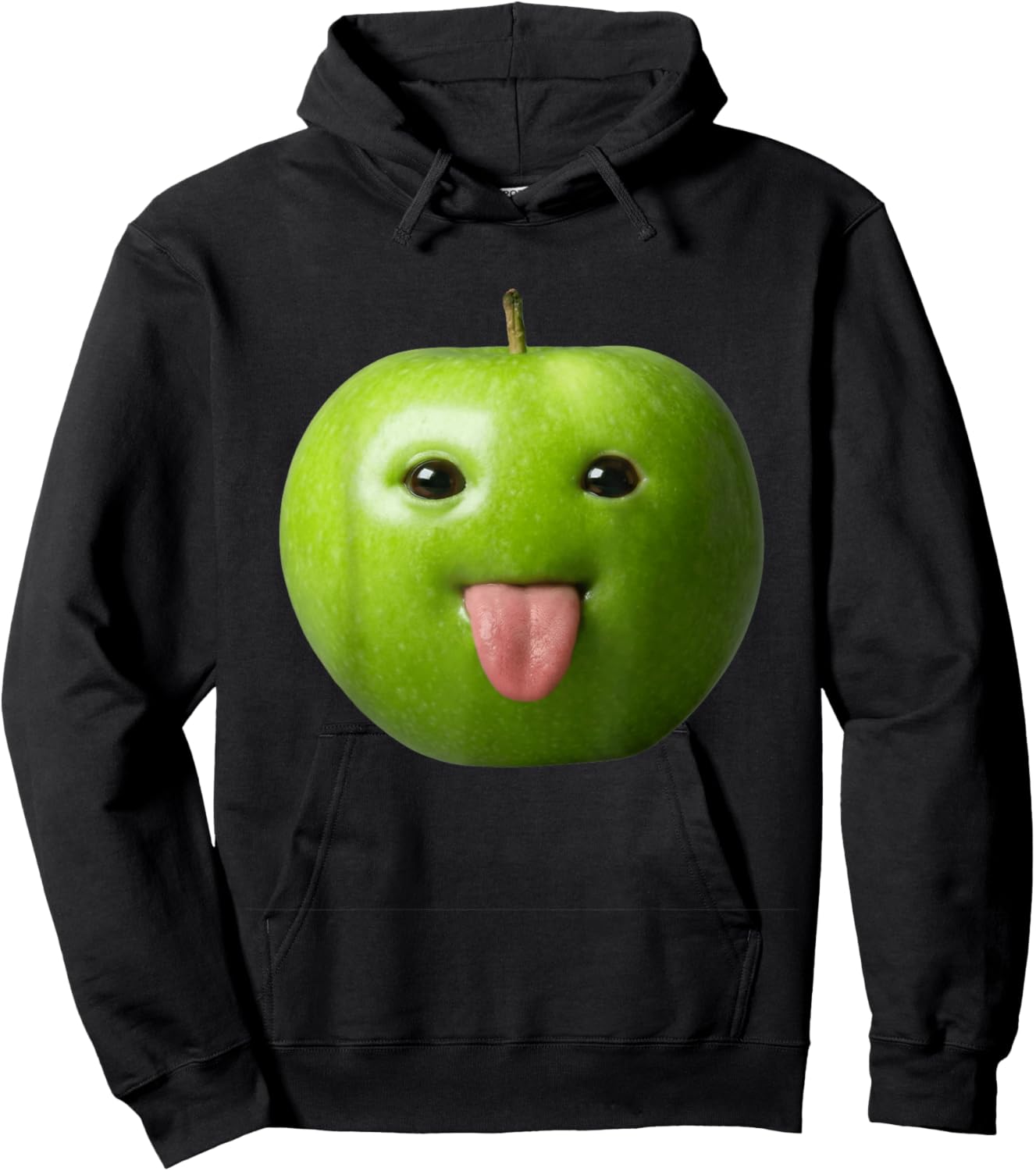 Ai Apple Meme Funny Brainrot Gen Z Viral Internet Joke Silly Hoodie - Hoodie | Black