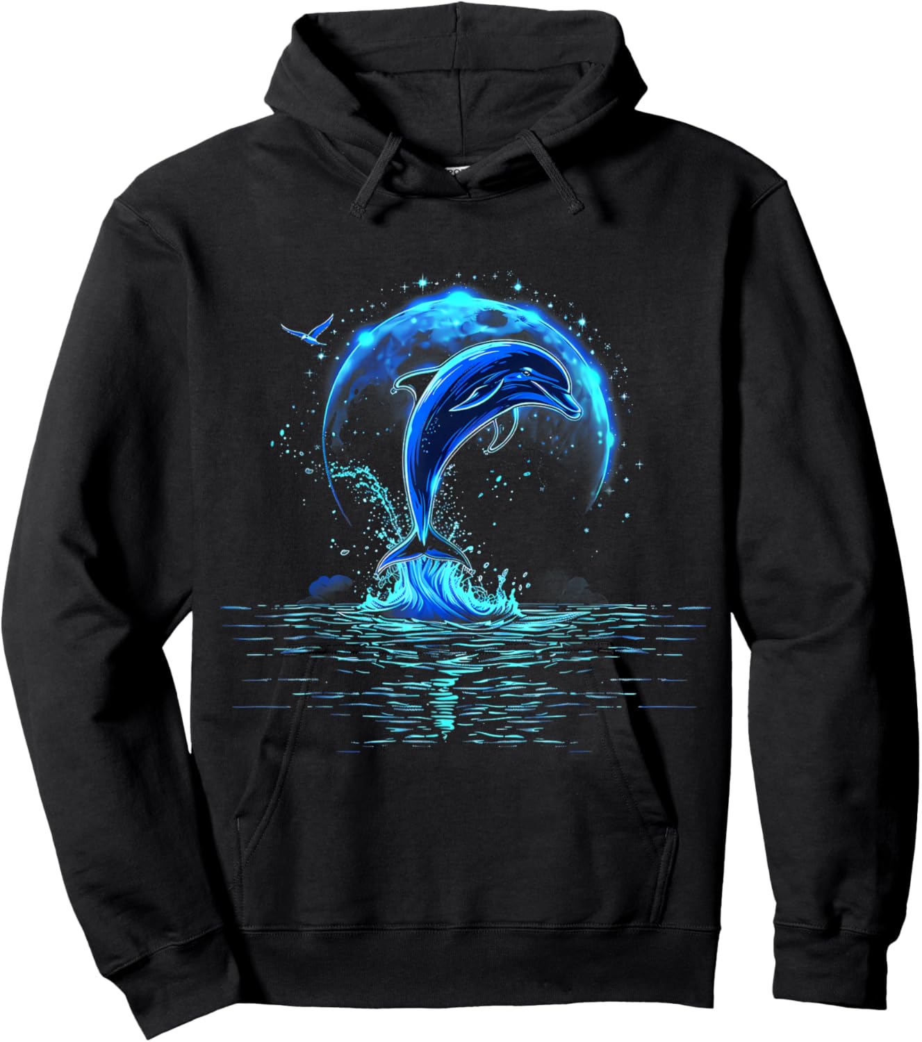 Sea Ocean Animal Lover Ocean Sea Dolphin Artwork Dolphin Hoodie - Hoodie | Black