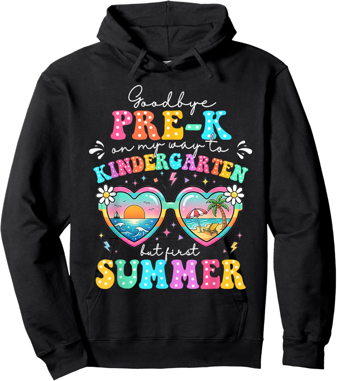 Goodbye Pre-k Graduation to Kindergarten First Summer Boys Hoodie - Hoodie | Black