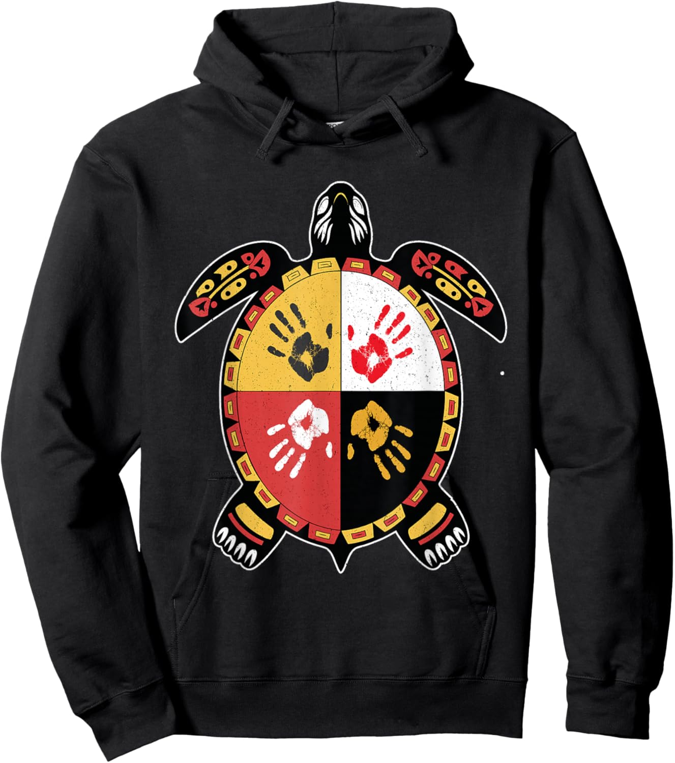 Medicine Wheel Turtle MMIW indigenous Native American Hoodie - Hoodie | Black