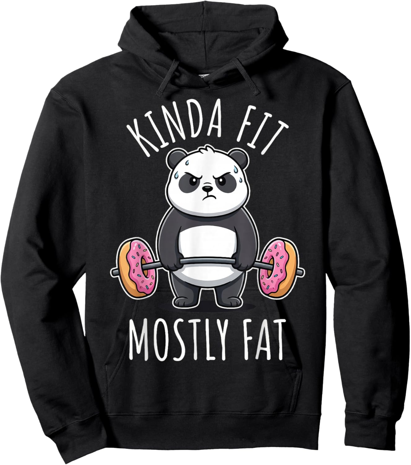 Kinda Fit Mostly Fat Hoodie - Hoodie | Black
