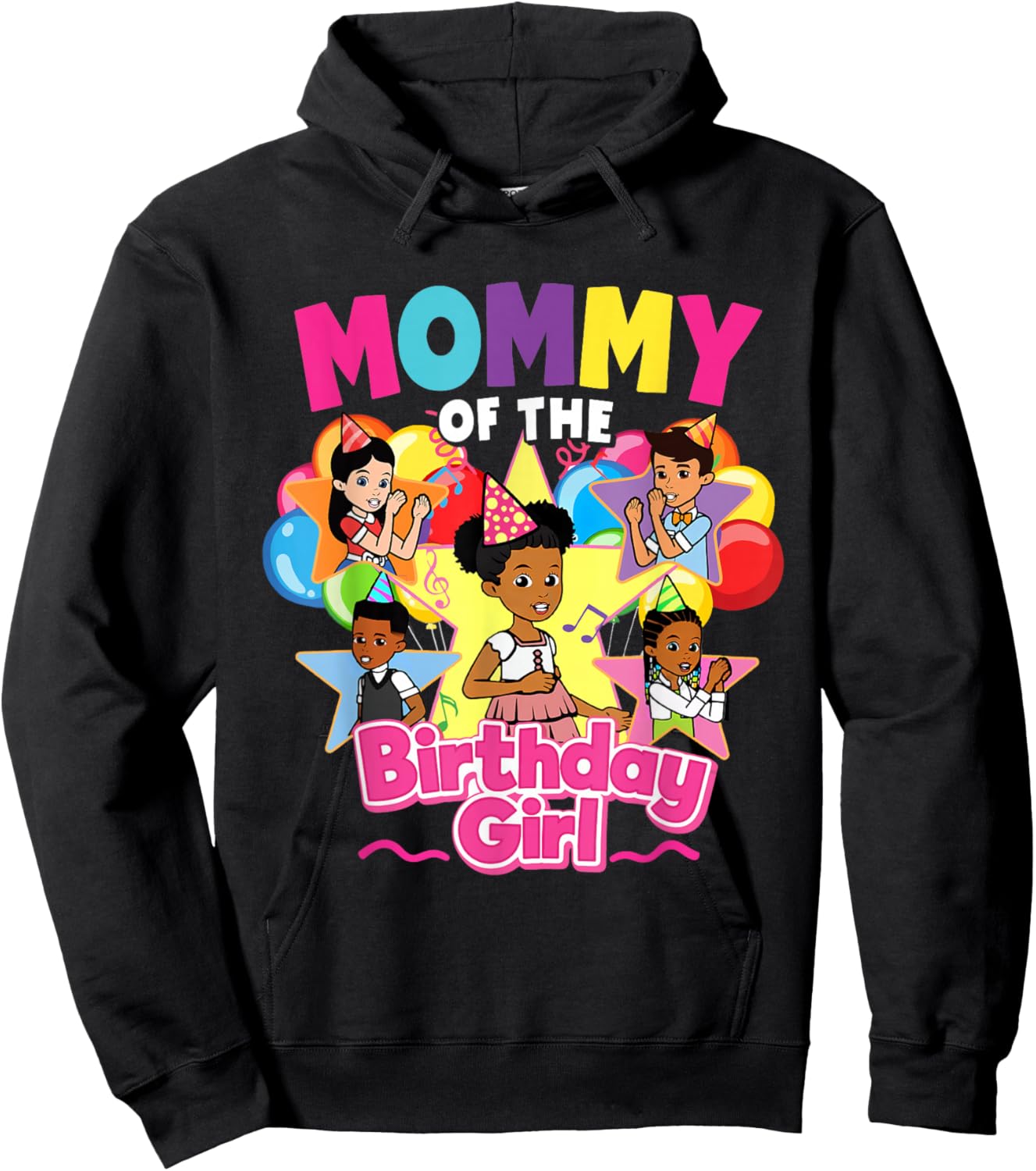 Mommy Birthday Girl Gracie Pink Doll Family Decorations Hoodie - Hoodie | Black