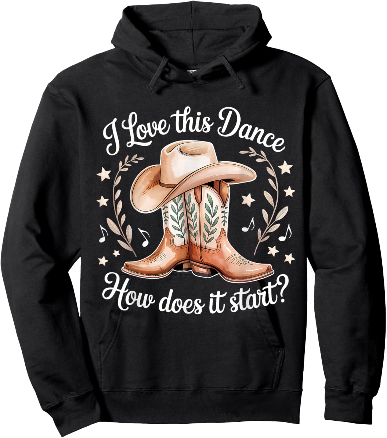 I Love This Dance How Does It Start Line Dance Hoodie - Hoodie | Black