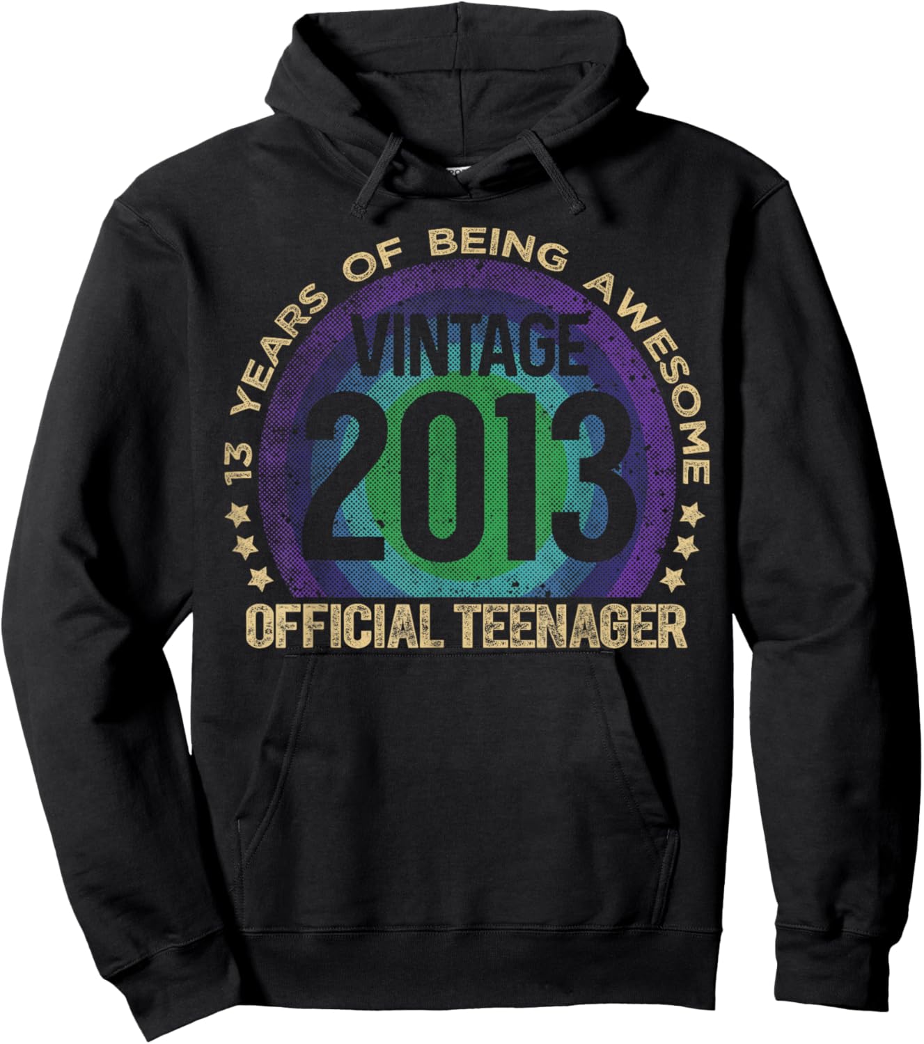 Official Teenager 13 Year Old Gifts Vintage 2013 Girl Boy Hoodie - Hoodie | Black