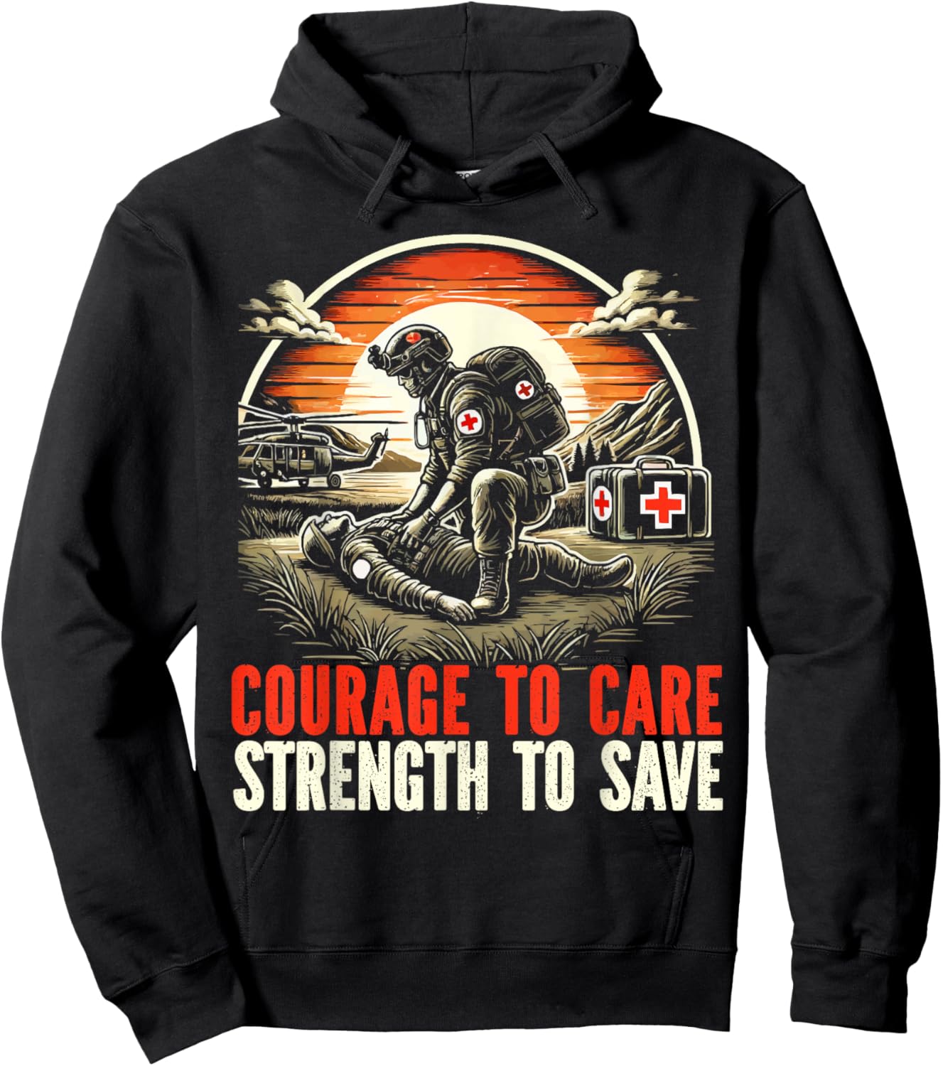 Combat Medic First Aid Field Medic Military Hoodie - Hoodie | Black