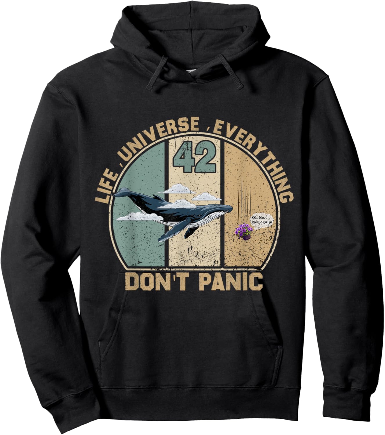 42 Answer to Life The Universe And Everything Don't Panic Hoodie - Hoodie | Black