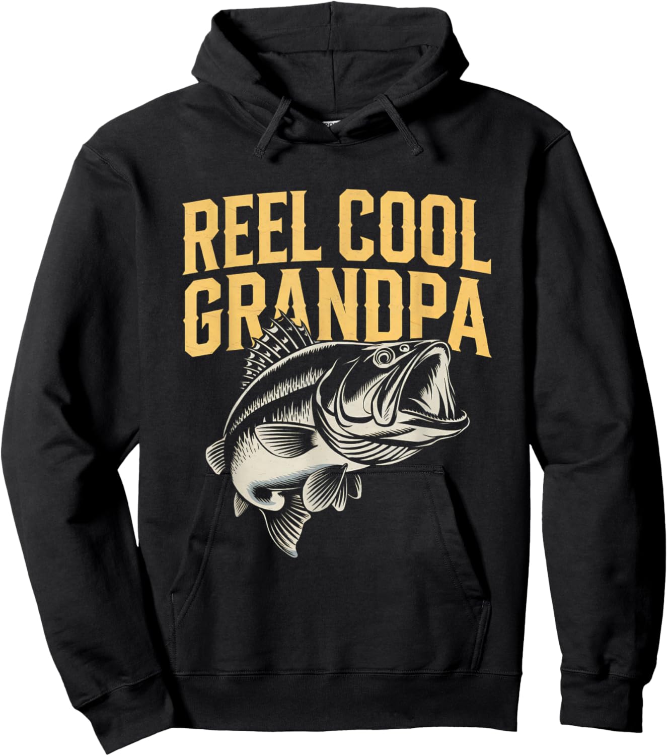 Fishing Grandpa Funny Fisherman Father’s Day Cool Hoodie - Hoodie | Black