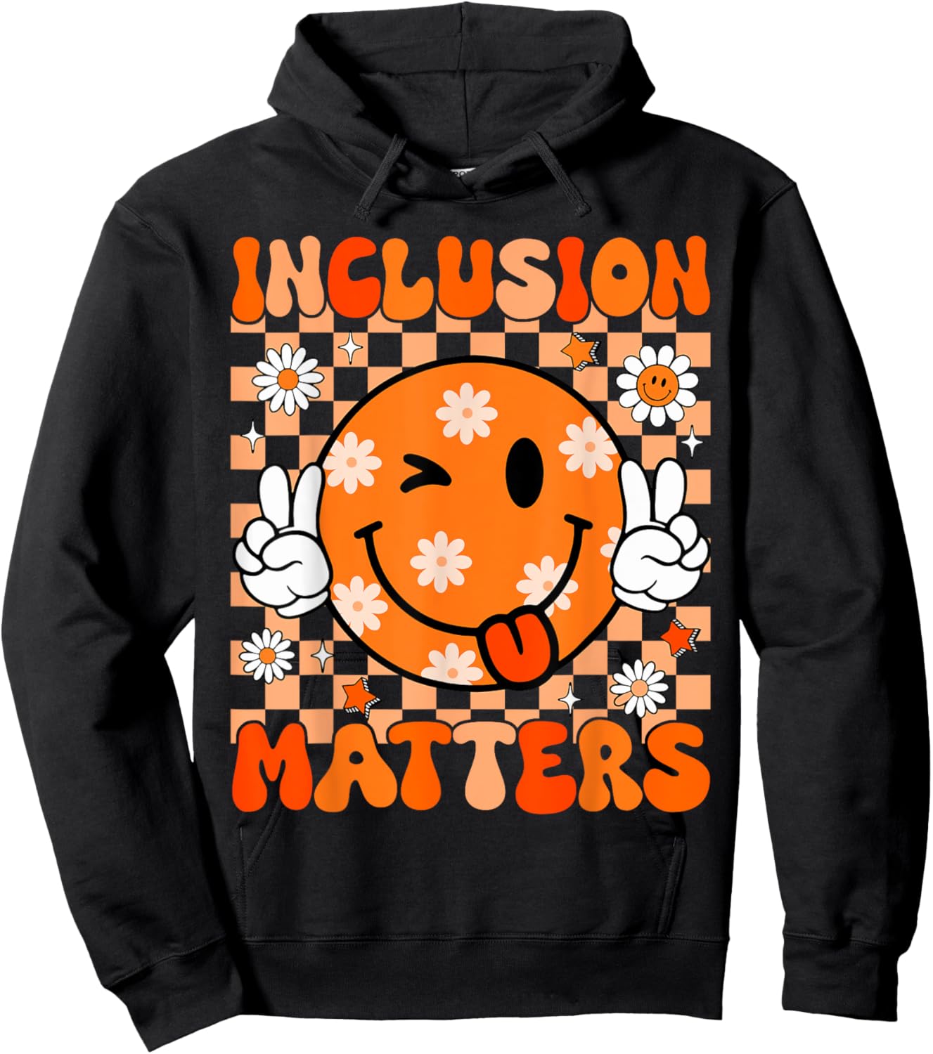Groovy Inclusion Matters Special Education Teacher Sped Hoodie - Hoodie | Black