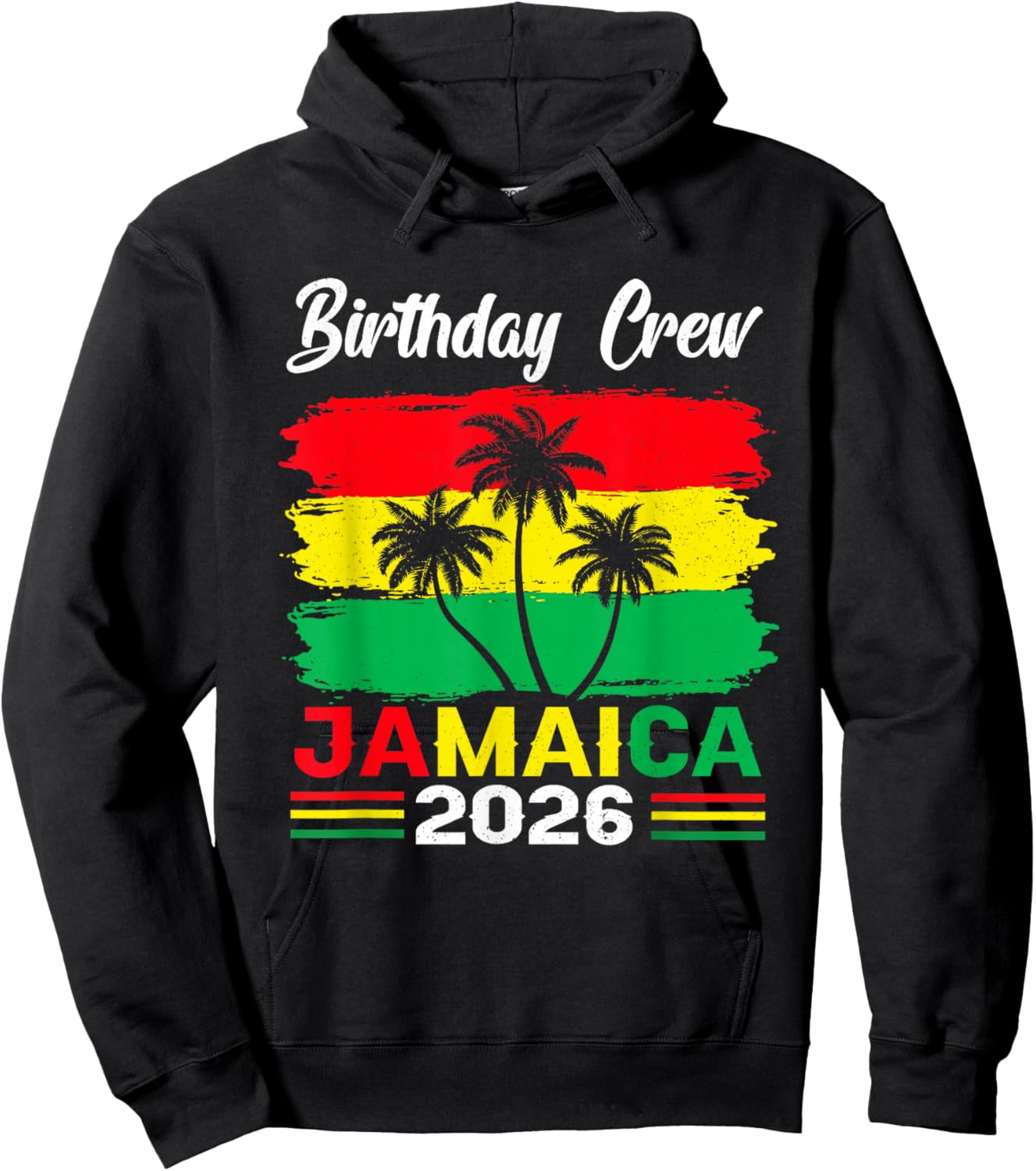 Birthday Crew Jamaica 2026 Summer Vacay Birthday Party Hoodie - Hoodie | Black