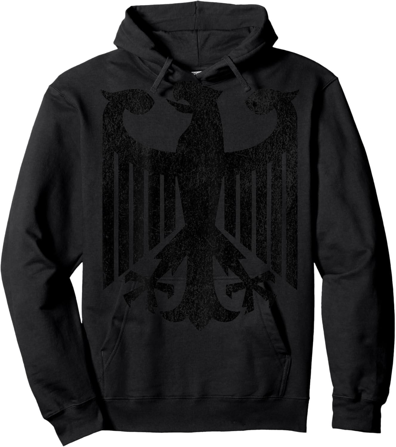 Backprint German Eagle , White, S Hoodie - Hoodie | Black