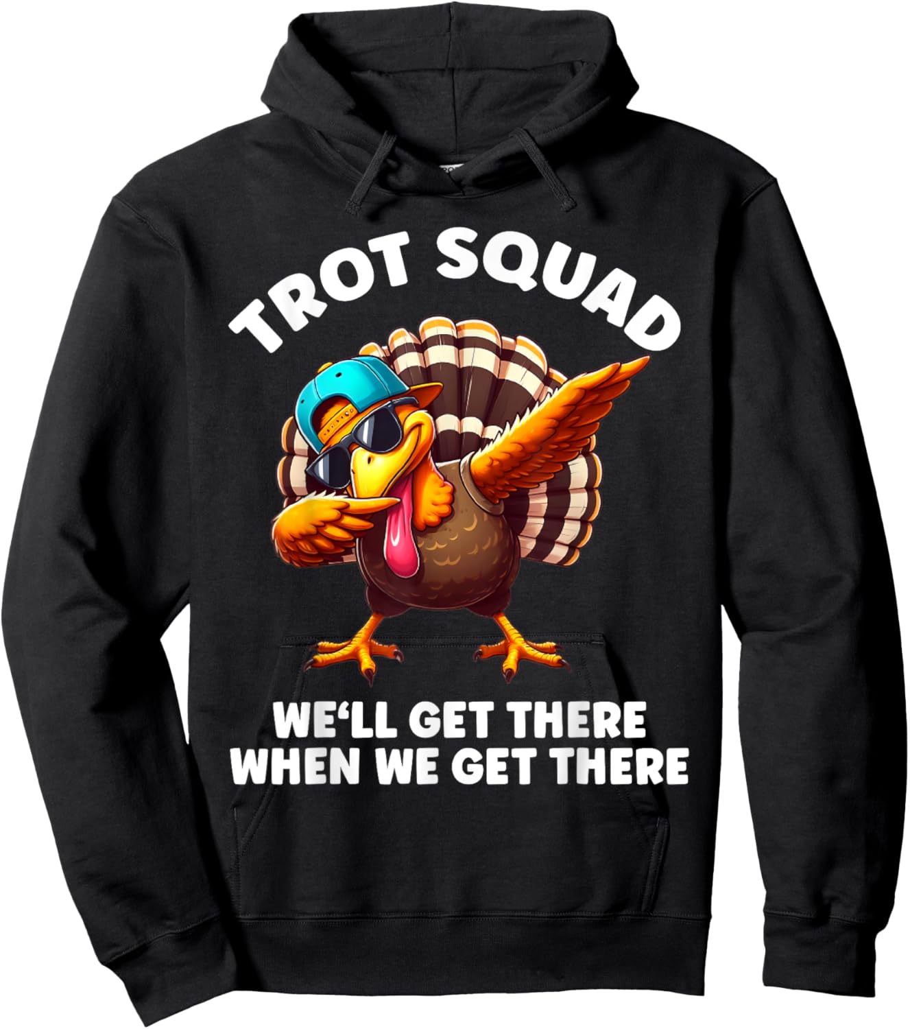 Turkey Running Outfit Gear Costume Turkey Trot Thanksgiving Hoodie - Hoodie | Black