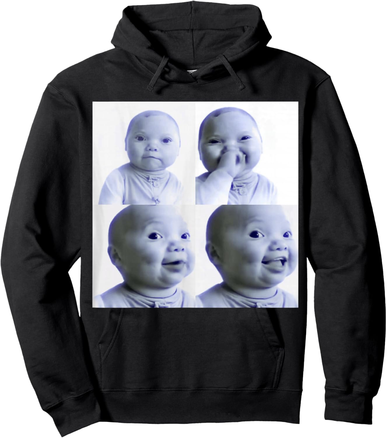 Funny AI Baby Meme Laughing Baby Brainrot Hoodie - Hoodie | Black