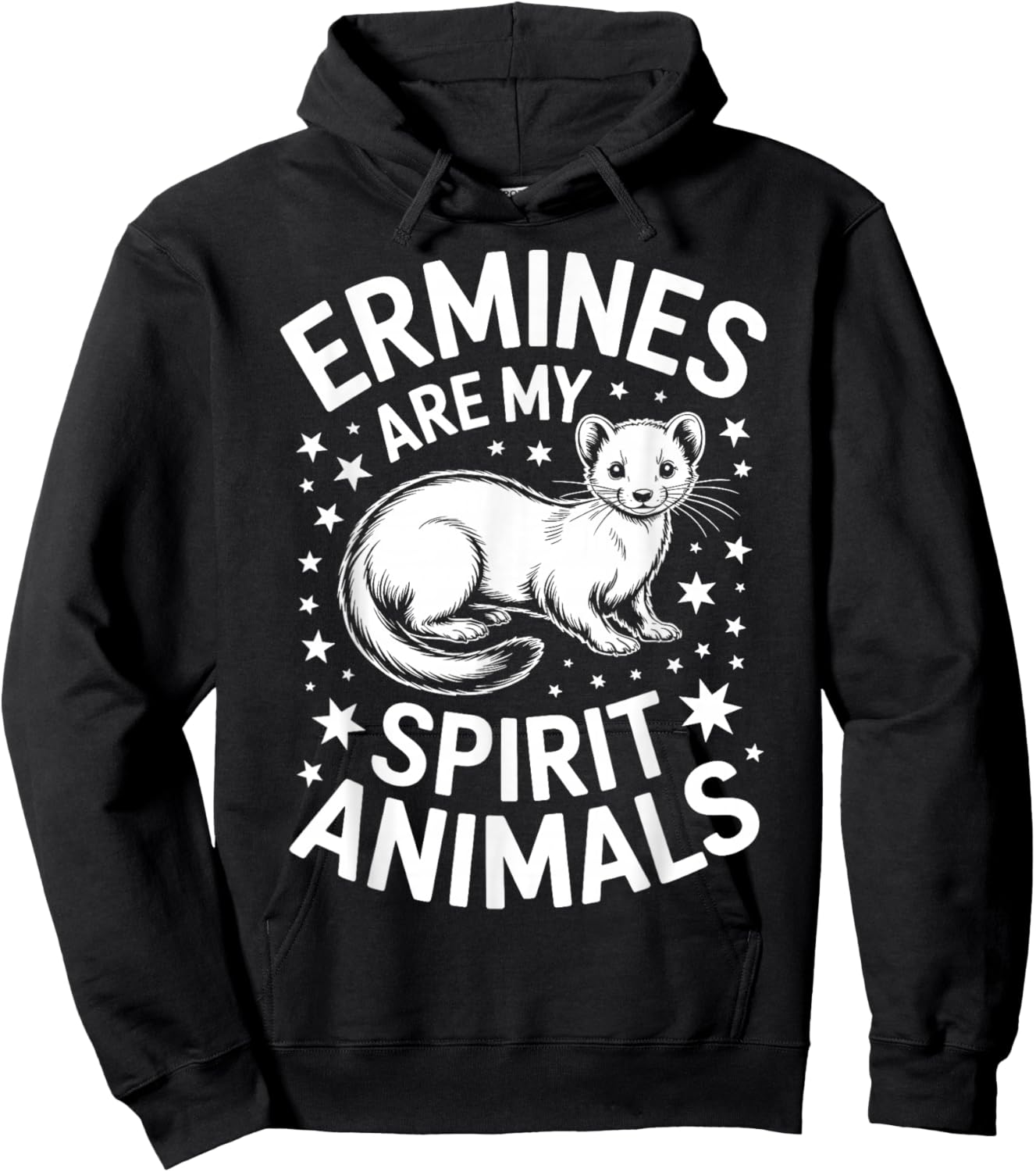 Hermines Spirit Animals Funny Ermine Hoodie - Hoodie | Black