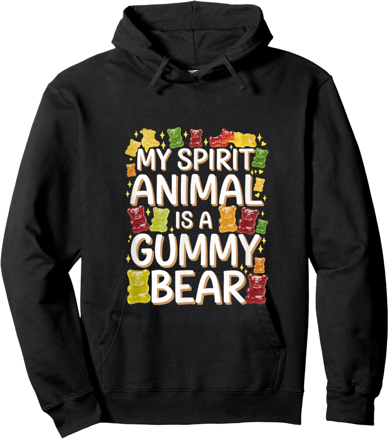 My Spirit Animal Is A Gummy Bear Candy Lover Kid Hoodie - Hoodie | Black