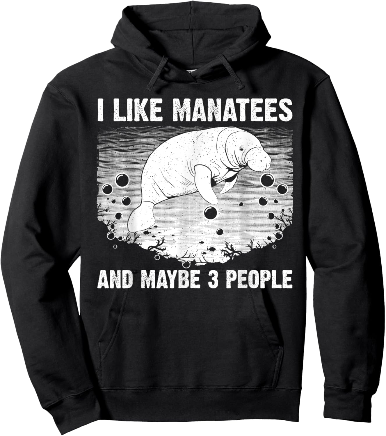 Funny Manatee Design Women Toddlers Manatee Lover Hoodie - Hoodie | Black