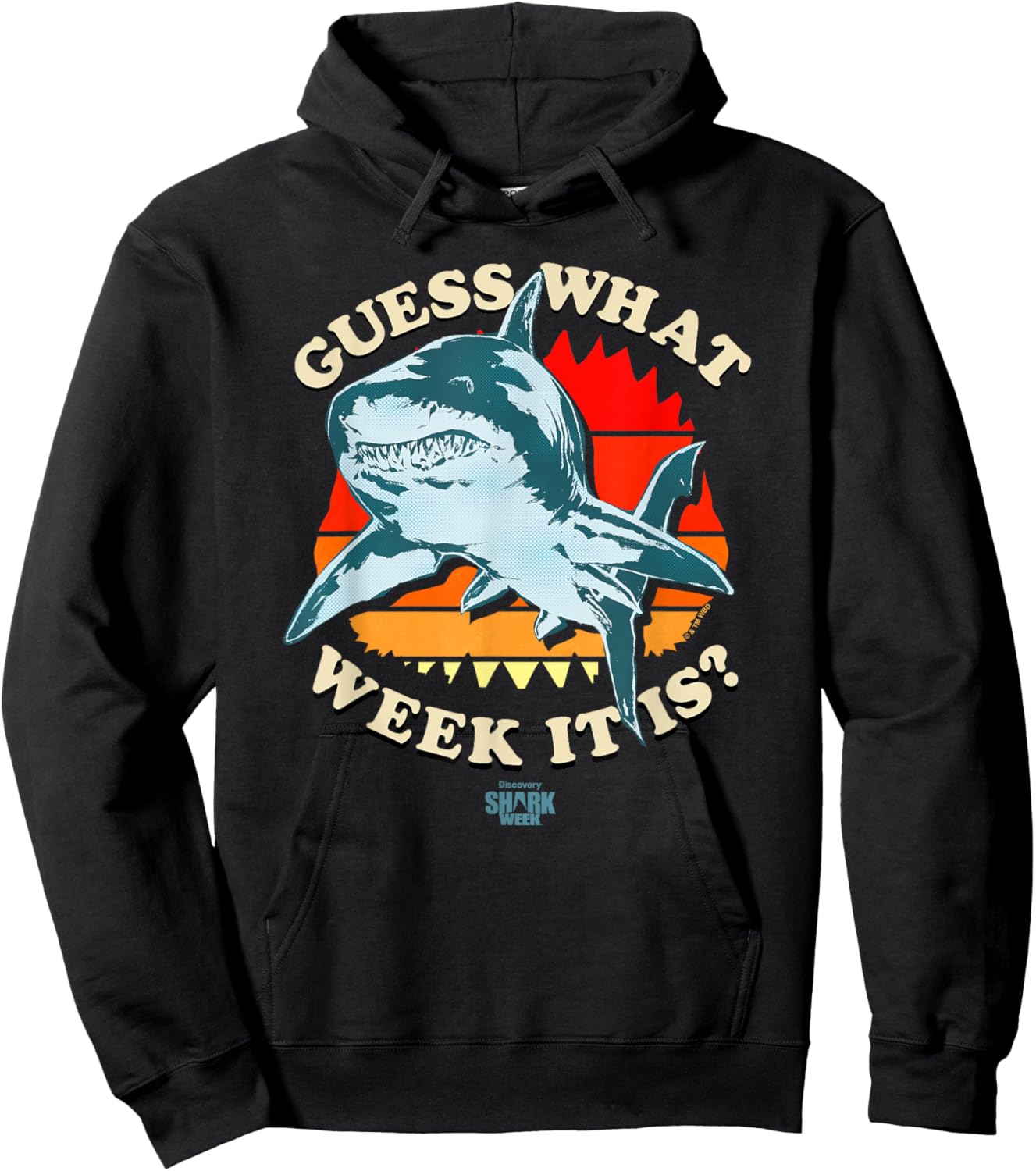 Shark Week Officially Licensed Guess The Week Hoodie - Hoodie | Black