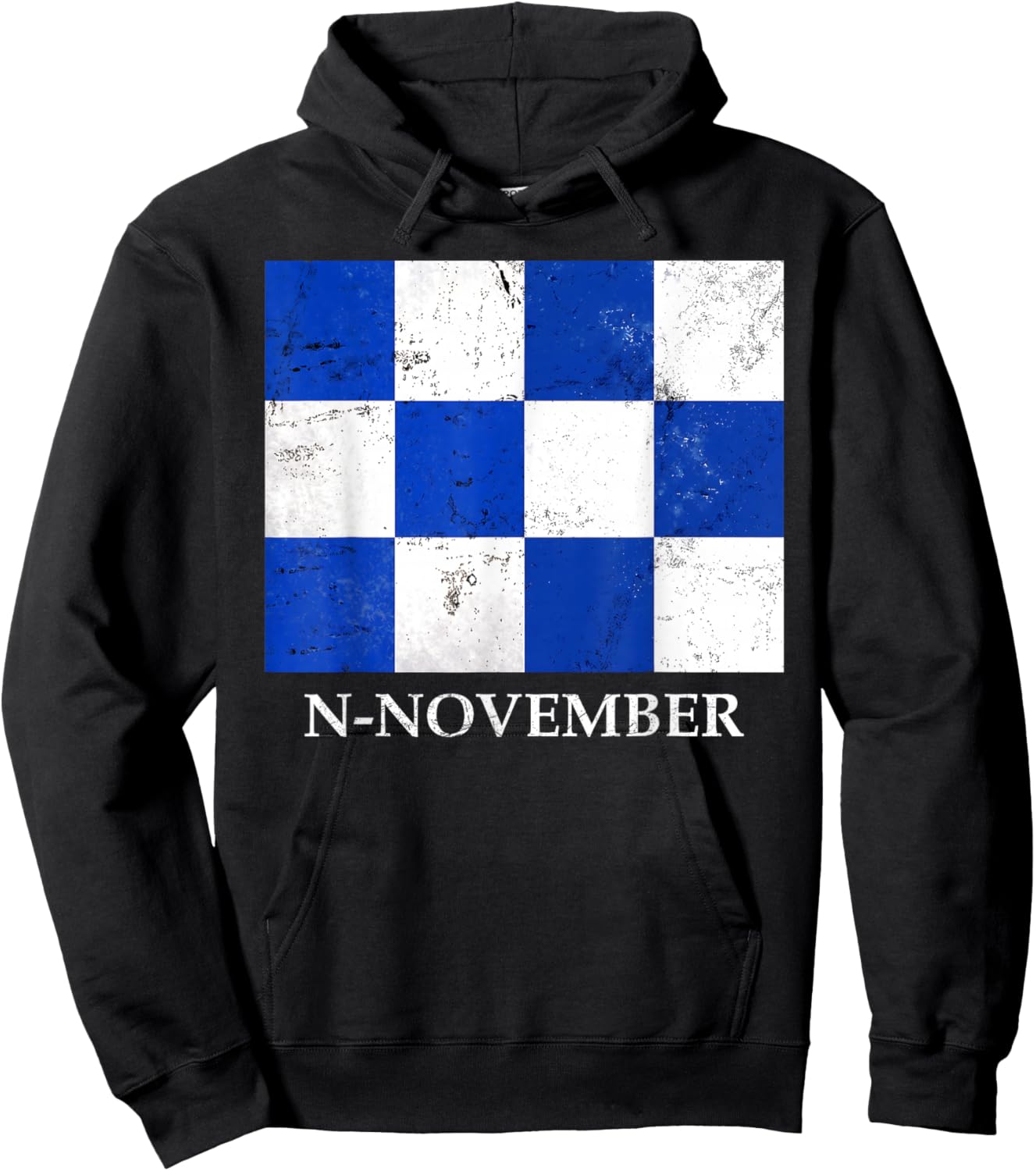 N November Maritime Signal Flag Hoodie - Hoodie | Black