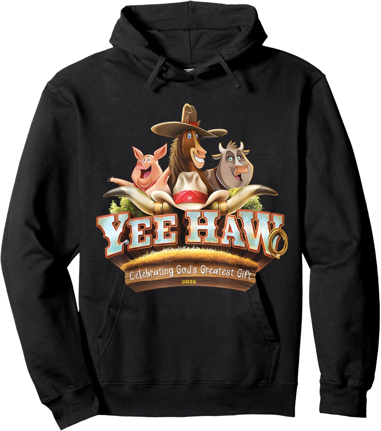 Yee Haw VBS 2025 Animal Farm Vacation Bible School Hoodie - Hoodie | Black