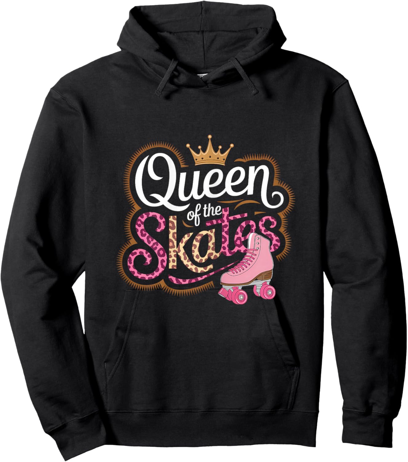 Queen Of the Roller Skates 90s Roller Skating Roller Skater Hoodie - Hoodie | Black