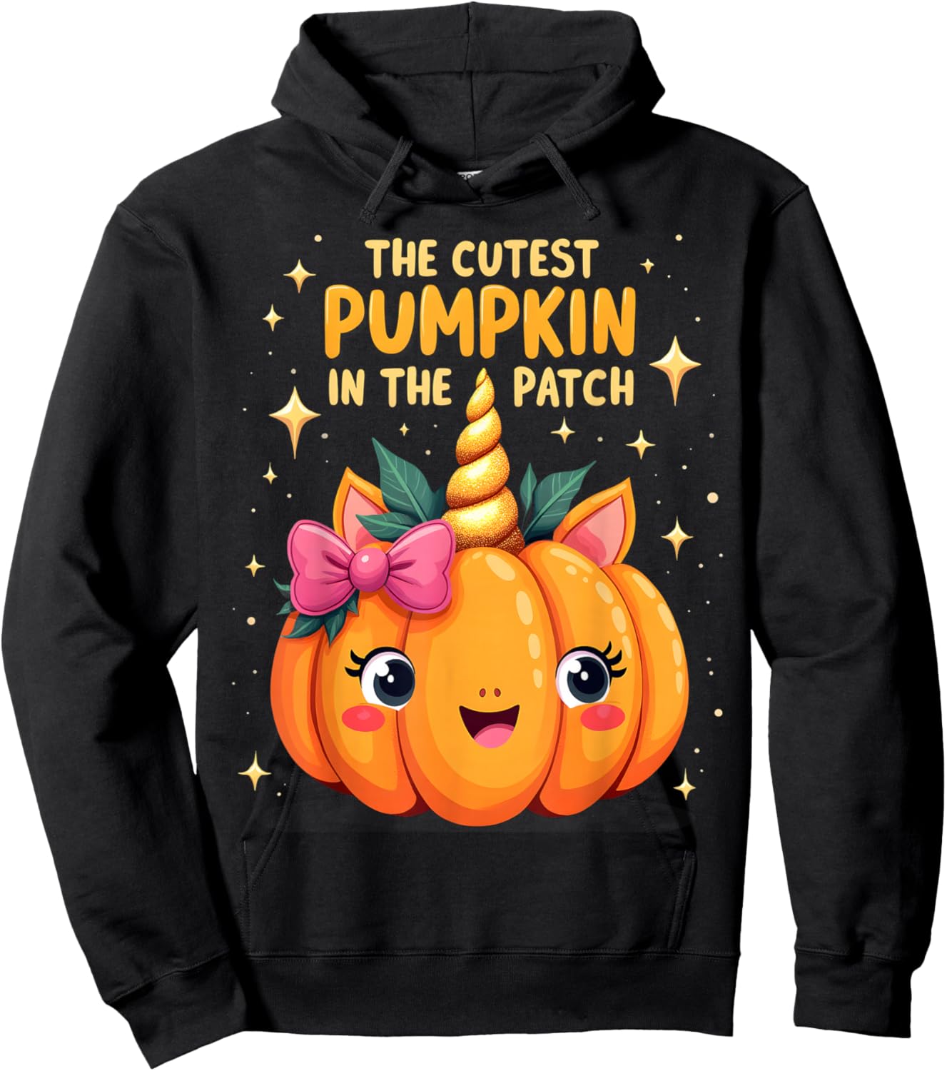The Cutest Pumpkin In The Patch Halloween Pumpkin Kids Hoodie - Hoodie | Black